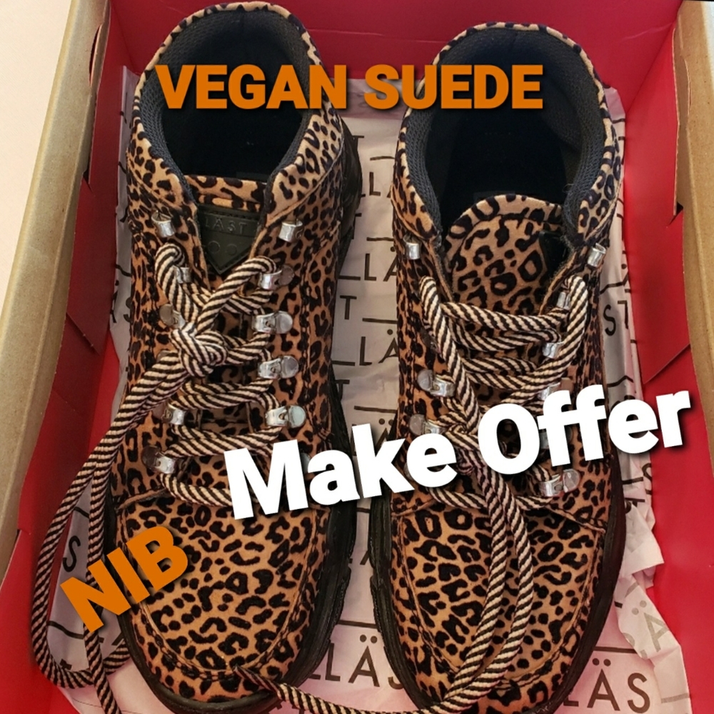NIB  Vegan Suede Sneaker Boots